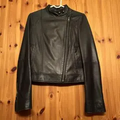 レディース 本革 ライダースジャケット ブラック