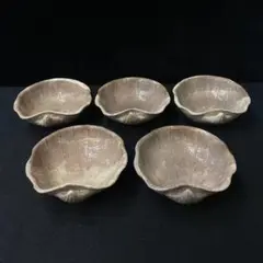 萩焼　納冨鳥雲　貝形　銘々皿　5客　飾皿　菓子皿 萩焼 納冨鳥雲 貝形 銘々皿 5客 飾皿 菓子皿 - メルカリ