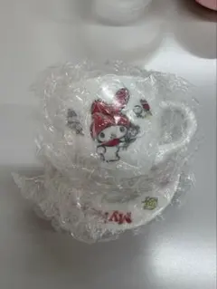 サンリオ ミニチュア陶器 カップ&ソーサー マイメロ