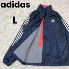 adidas　アディダス　ウィンドブレーカ　アウター　スポーツウェア　ネイビー