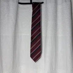 【East Boy】バーガンディ×ネイビー ストライプネクタイ