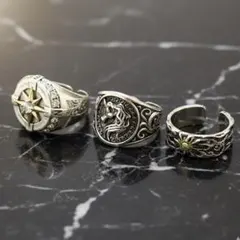 【再入荷3点セット！】ヴィンテージリング　メンズ　メキシカンジュエリー