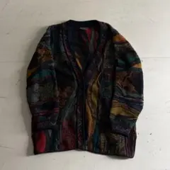 90's COOGI 3D ニット カーディガン　ウール100%のサムネイル