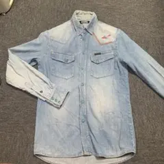 ヒステリックグラマー デニムシャツ ダメージ加工 ウエスタン 土星刺繍