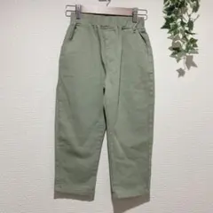 mineka カーキ テーパードパンツ 綿混 ウエストゴム　5Tサイズ