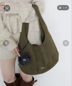 ビジューポーチ付きミドルBAG カーキのサムネイル