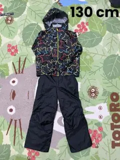 子ども用　スキーウェア カラフル星柄　130 cm