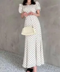 RESEXXY バブルスリーブマーメイドワンピース ホワイト　匿名配送