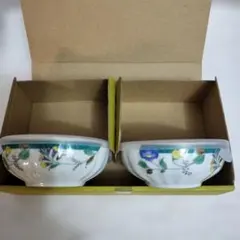 蓋付花柄容器2個セット 日本製