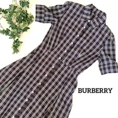 BURBERRYバーバリー　ワンピース　チェック　昭和レトロ　9〜11号