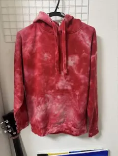 古着 ヴィンテージ レッド タイダイ フード付きパーカー M