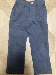 THE SHOP TK 生地厚めキッズパンツ 100cm グレーチェック柄のサムネイル