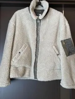 タイムセール☆ニコアンド【新品】パッチワークボアブルゾン ベージュ 