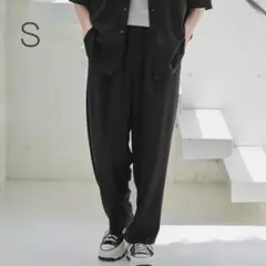 【訳あり】ASTRONOMY アストロノミー メンズ テーパードパンツ 黒 S