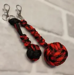 パラコード/ハンドメイド/赤黒