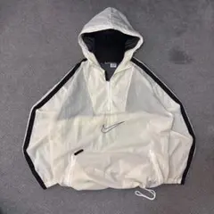90s NIKE ナイロンジャケット　短丈　アノラックパーカー　ホワイト