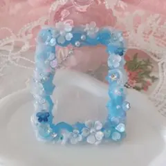 ⟡.·お花なトレカケース②⟡.· ホイップデコ B8 ブルー