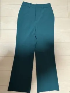 グローバルワーク ウツクシルエット パンツ 緑 L
