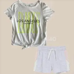 H&M 半袖Tシャツ＆ショートパンツセット 130 140 女の子 夏のサムネイル