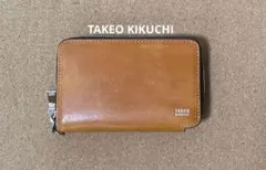 TAKEO KIKUCHI⚫️ミドル型財布　キャメル