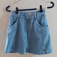 デニムスカート　ピンクラテ　140cm