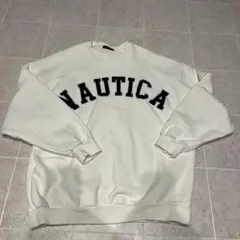 NAUTICA ホワイト ロゴ スウェット【11月23日まで】