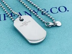 極美品✨ ティファニー ネックレス 1837 プレート ドッグタグ AG925