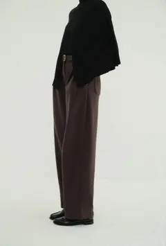 スウェット ワイドパンツ