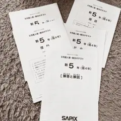サピックス新3年3月入室・組分けテスト2024年　原本❗️ Amazon.co.jp: ！2024年3月 SAPIX 3年生 新4年生 入室 組分けテスト 組