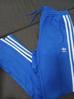 adidas トラックパンツ ブルー トレフォイル