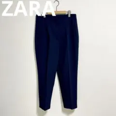 ZARA ザラ　スラックス　XL ネイビー　大きいサイズ　センタープレス　パンツ