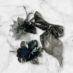 エレガントなメタリックブローチセット