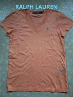 Ralph Lauren Sport オレンジ Vネック Tシャツ S
