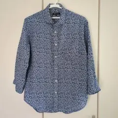 BEAMS HEART 七分袖シャツ 花柄 シャツ 麻100% M