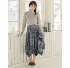 ランダム丈ベロアプリーツスカート　EMODA MURUA Dholic GRL