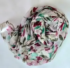花柄 シアー シフォン ストール サイズ約55cm x 165cm フラワー柄