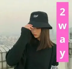 リバーシブル バケットハット 男女兼用 ストリート 総柄