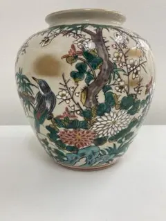 3/18迄期間限定値下✨九谷陶秀　壺　美術品　陶器　九谷焼　JAPAN