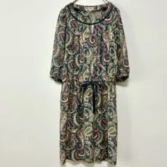 【美品】【アリスバーリー】クラシカル総柄　ワンピース L/11【F22】のサムネイル