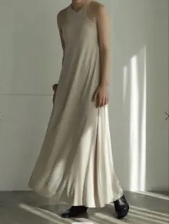 ETRETOKYO カップ付きロングワンピース FREE SIZE ベージュ系