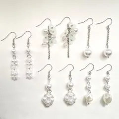 ハンドメイドピアス　まとめ売り　5点　セット