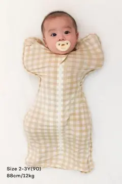 Konny Newborn モダールスワドルスーツ　クリーミーギンガム　3M