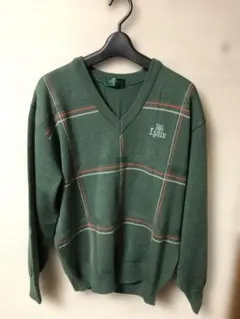 Lynx 緑 Vネック セーター
