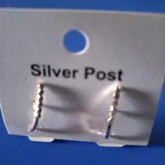 シルバーポスト ピアス(両耳用)