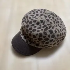 ヒョウ柄　キャスケット　秋冬用　値下げしました