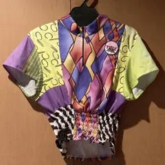☆新品タグ付き☆77circa リメイクシャーリングサイクリングトップス レアのサムネイル