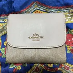 ★値下げ★COACH　シグネチャー　三つ折り　F87589