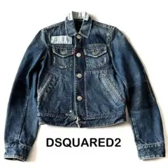 【美品】 DSQUARED2 短丈デニムジャケット 44 ロゴ刺繍 イタリア製