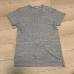 AURALEE オーラリー Vネック Tシャツ グレー 白 サイズ1 スリットのサムネイル