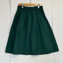 UNIQLO グリーン プリーツスカート L
